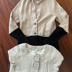 2 Banana Republic Tops - size S&2 - beige and black